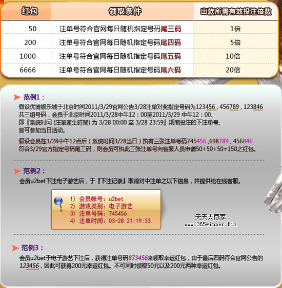 来优博 幸运好彩头